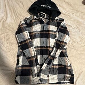 Hollister Super comfy and warm black and grey flannel #flannel